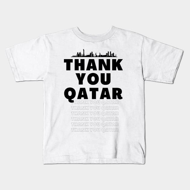 Thank you Qatar, Qatar, Kids T-Shirt by Lovelybrandingnprints